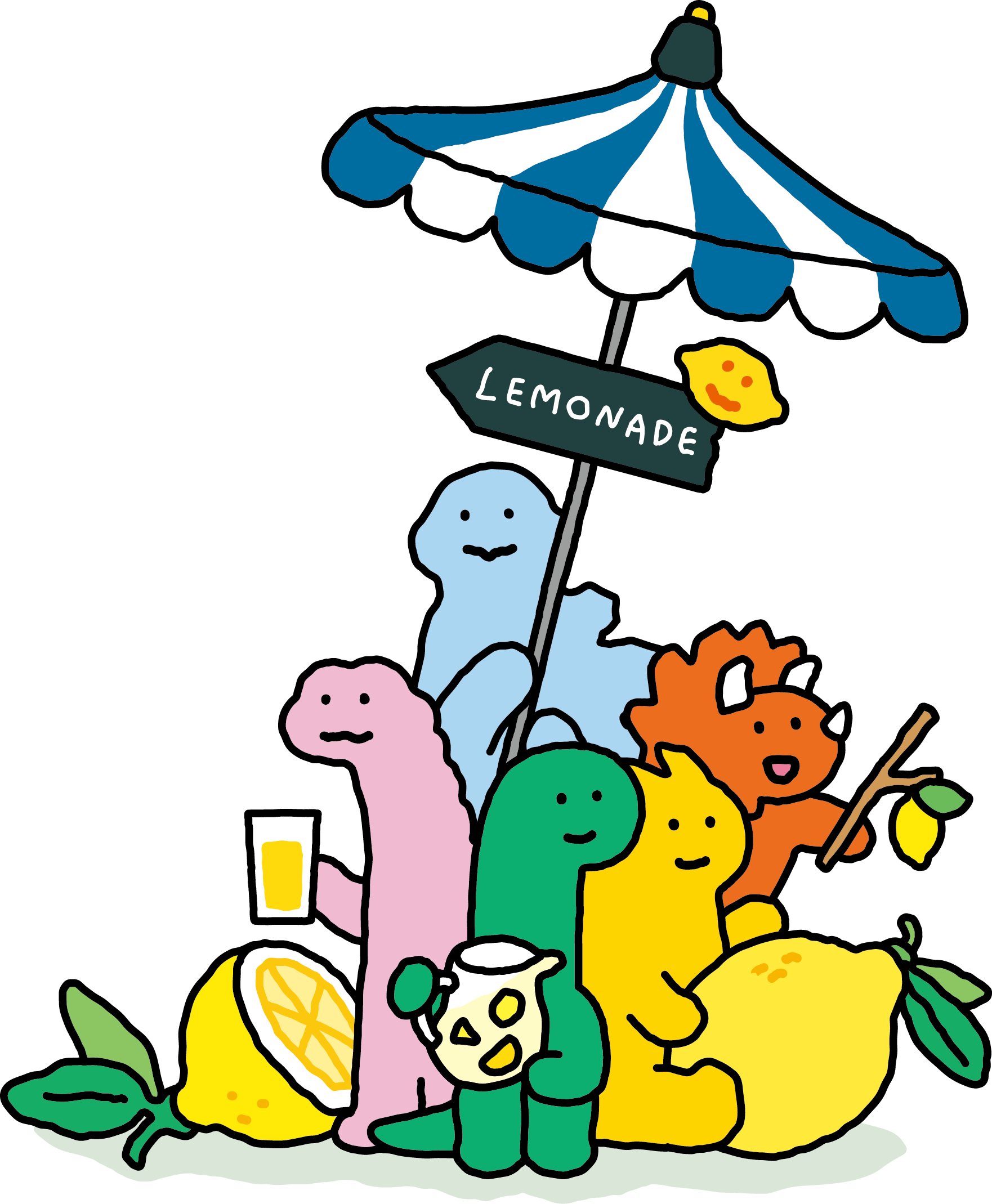 Joguman characters at the Lemonade Playland